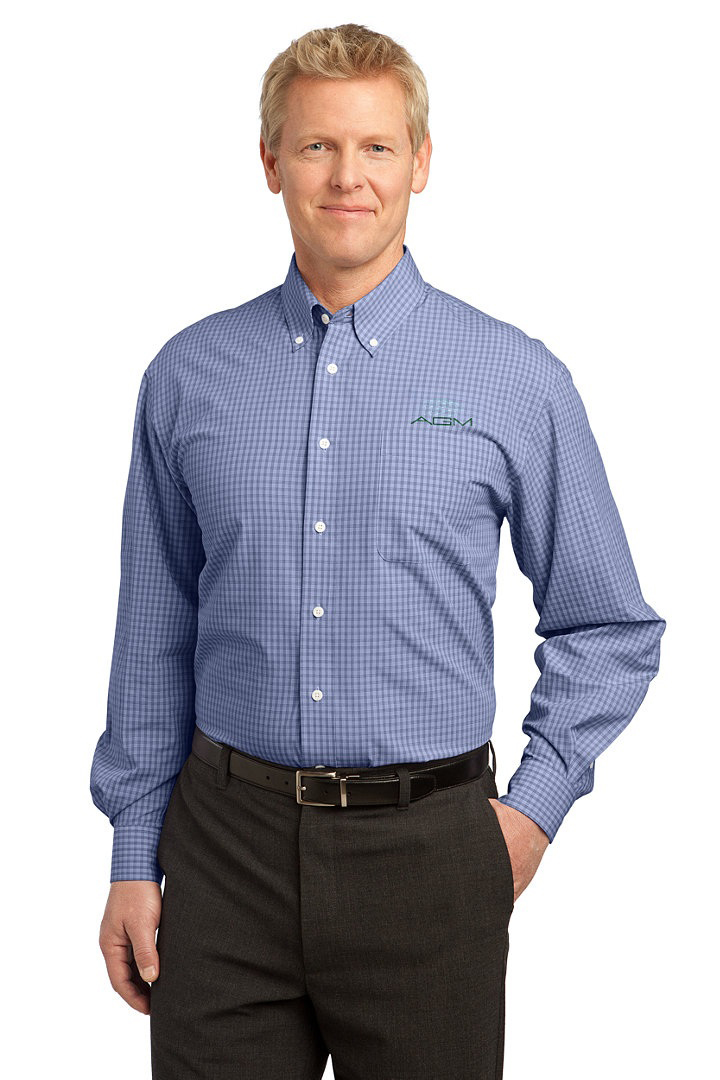 PORT AUTHORITY PLAID PATTERN EASY CARE SHIRT